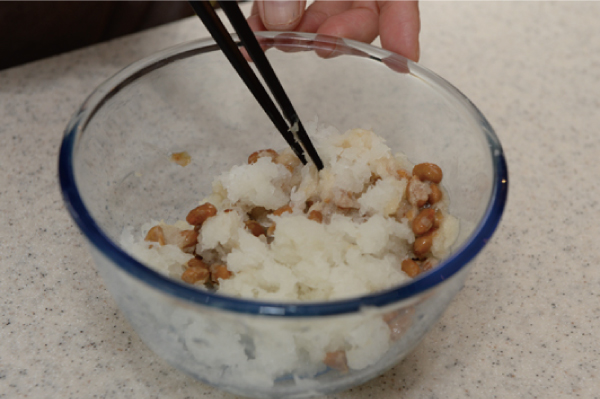富士納豆と大根おろし